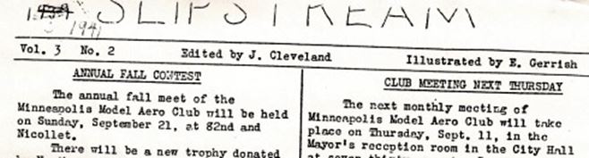 Photograph from the history of Minneapolis Model Aero Club, page 11