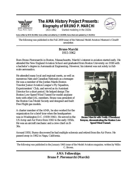 First page of Bruno P. Marchi
