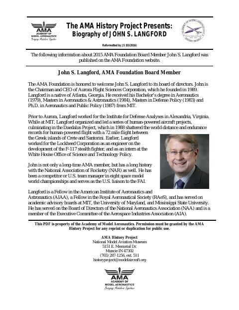 First page of John S. Langford